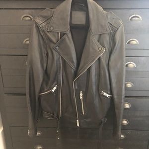 All Saints Leather Jacket - XS
